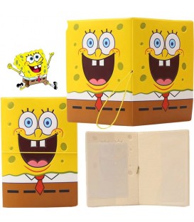 Porta Pasaporte Bob Esponja Viajeros Documentos Mapa Viajes